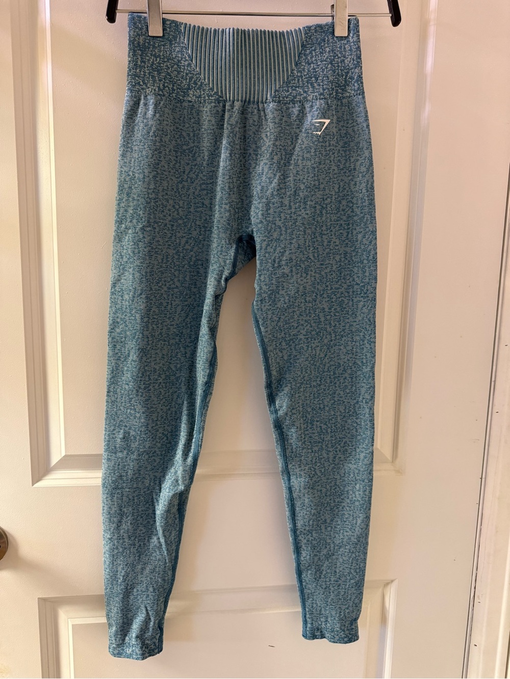 Gymshark Kids Teal-Marl Seamless Leggings
